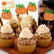 24Pcs Little Pumpkin Cupcake Toppers Glitter Baby Shower Fall Theme
